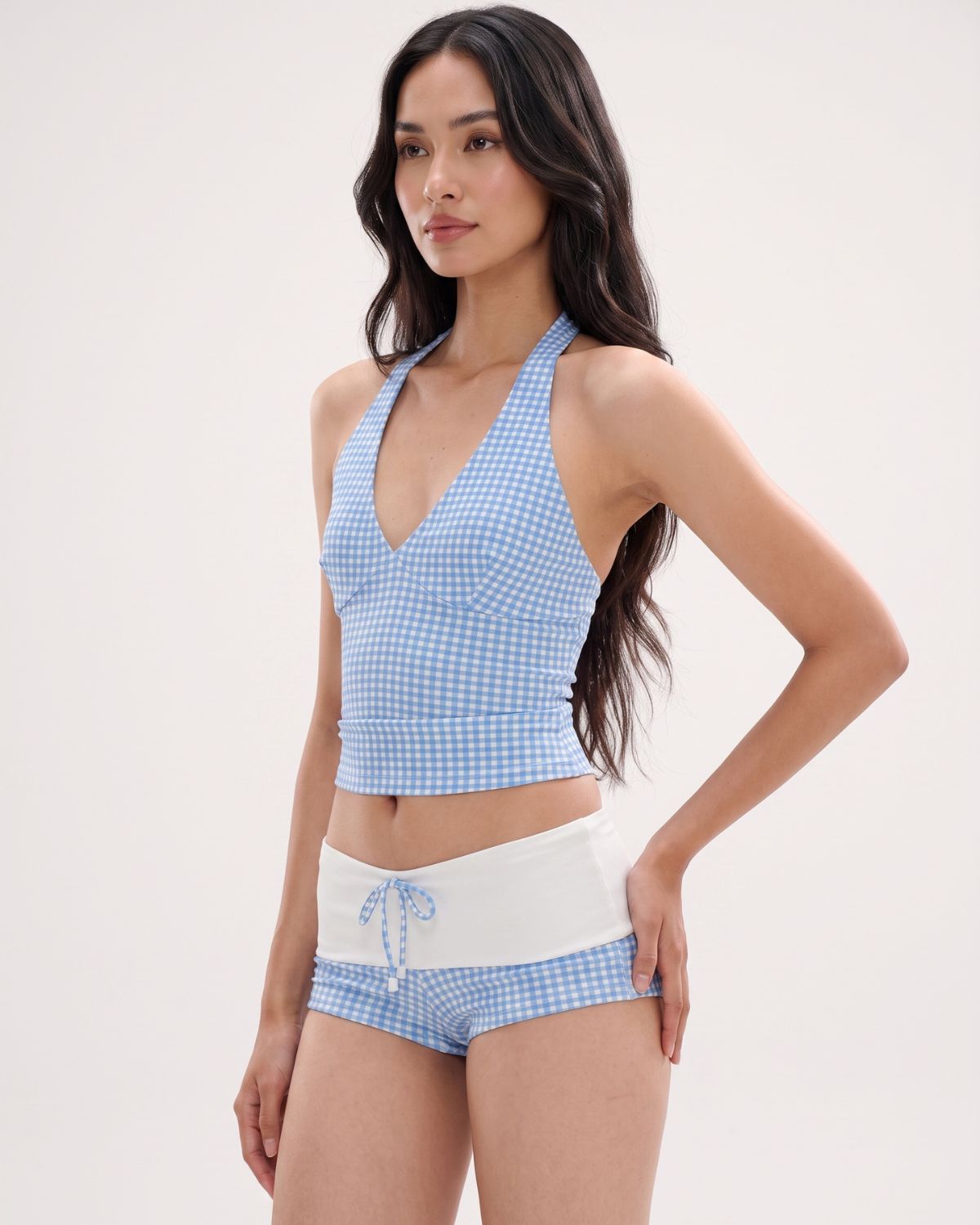 Check Pattern Bikini Top & Bottom Set