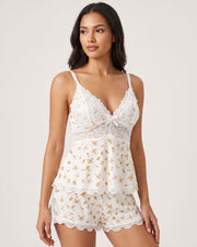 Lace-Trim Cami & Shorts Pajama Set