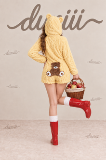 Duniii Original Teddy Bear Plush Hooded Romper