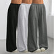 Women's Wide Leg Lounge Sweatpants, 1/2/3 Pack Solid Color Oversized Loose Casual Sports Trousers, Black & Gray