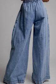 High Waist Vintage Cuffed Loose Denim Jeans