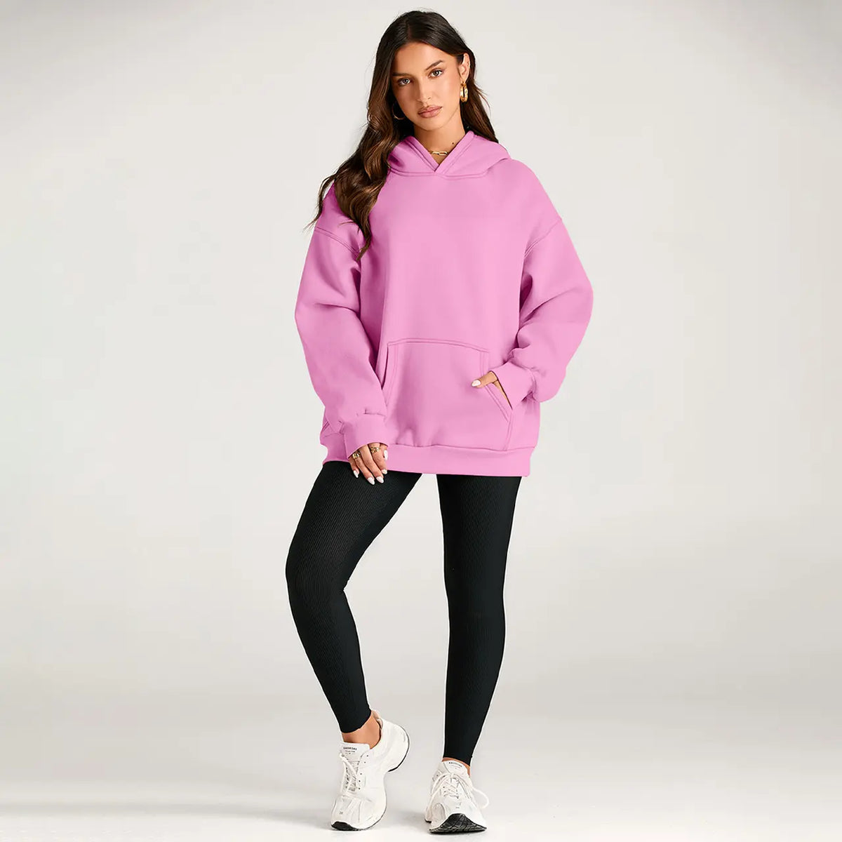 Women's Oversized Fleece Hoodie Casual Pullover Sweatshirt with Pocket