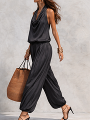 Draped Pants Set with Flowing Bohemian Silhouette