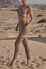V-Waist Utility Yoga Leggings with Pockets