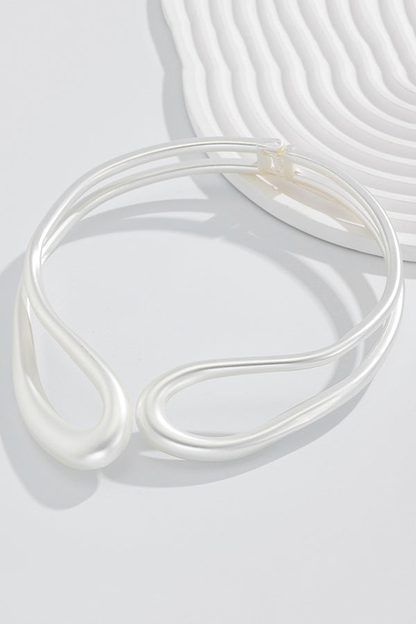 Twisted Double Layer Alloy Bracelet Necklace Ring Set