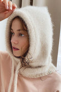 Knitted Wool Beanie with Neck Warmer – Women's Hat