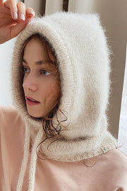 Knitted Wool Beanie with Neck Warmer – Women's Hat
