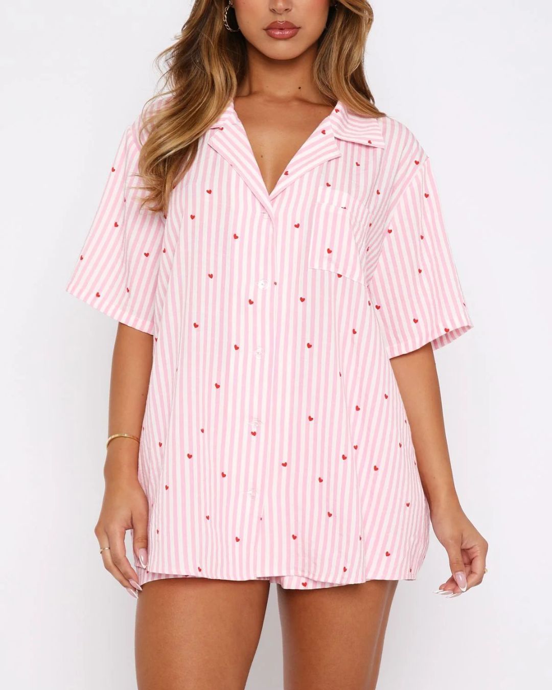 Sweetheart Print Pajama Set