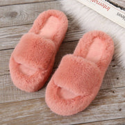 Plush Thick Sole Slippers for Women – Loose Fit Home Shoes