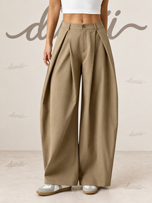 Duniii Pleated Barrel-Leg Pants