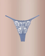 French Embroidered Sheer Lace Thong Panties