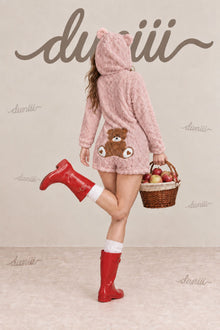 Duniii Original Teddy Bear Plush Hooded Romper
