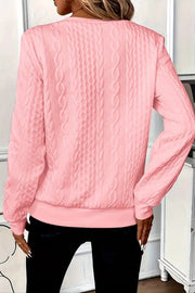 Women's Casual Zip-Up Sweatshirt with Round Neck