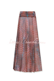 Mesh Print Bodysuit & High-Rise Maxi Skirt Set | Vacation