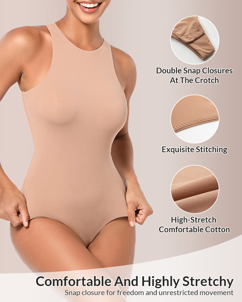 Seamless Crew Neck Sculpting Bodysuit Shapewear