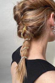 Rhinestone Snake Chain Hair Accessory for Special Occasions