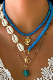 Collier Multicouche Coquillage de Perles de Bohême – Perle d'Imitation