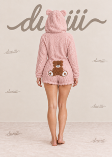 Duniii Original Teddy Bear Plush Hooded Romper