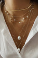 Collar Vintage de Perlas de Imitación con Cadena de Oro