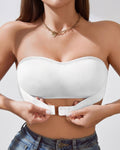 Seamless Front-Closure Strapless Bandeau Bra