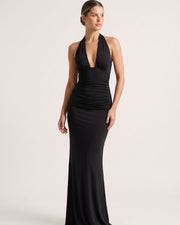 Women's Backless Halter Neck Bodycon Maxi Dress