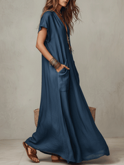 Relaxed Bohemian Maxi Dress – Flowy Lightweight Fit