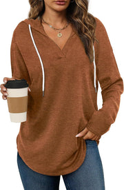 Women's Plaid Hoodie Tunic – Oversized Pullover Sweatshirt