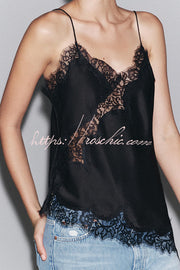 Lace Backless Camisole Top | Spaghetti Strap Vacation Top