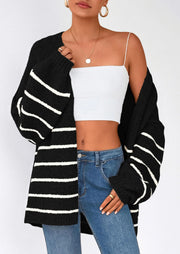 Oversized Cardigan Sweater for Women - Open Front Knit