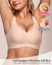 Seamless Wire-Free Lifting Bra with Jelly Strip Support