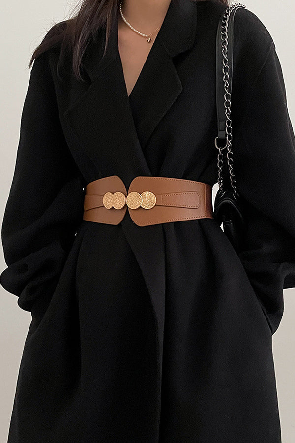 Retro Wide Elastic Waist Belt – Versatile All-Match Style