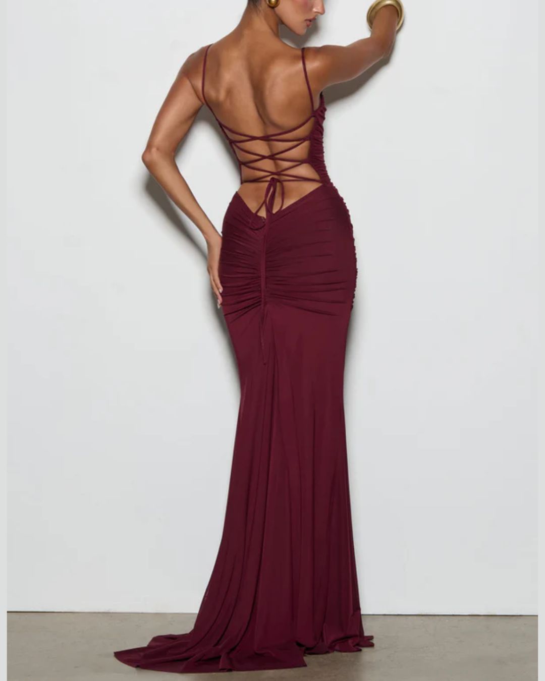 Backless Tie Bodycon Evening Dress