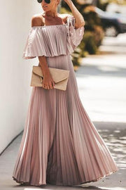 Ruffle Tiered Maxi Dress – Off Shoulder Vacation Style