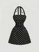White polka dot print