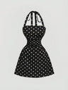 White polka dot print