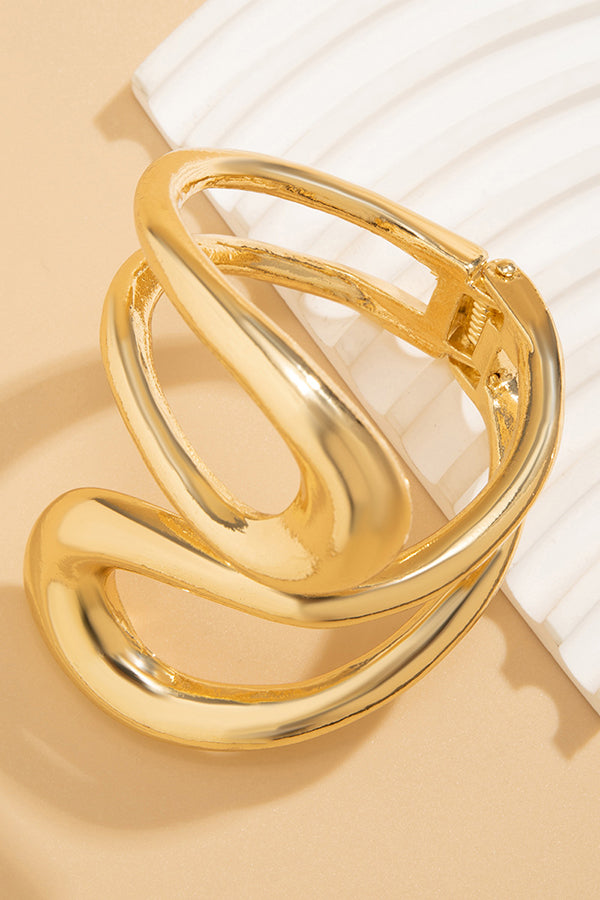 Twisted Double Layer Alloy Bracelet Necklace Ring Set