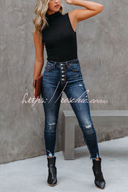 Seamless Turtleneck Tank Top – Regular Fit Casual Sleeveless