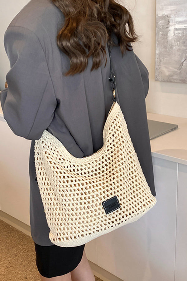 Retro Hollow Woven Straw Shoulder Bag