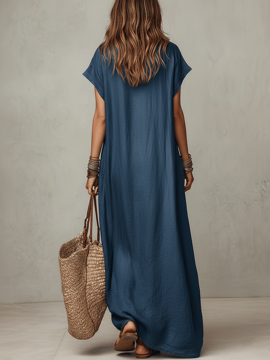 Relaxed Bohemian Maxi Dress – Flowy Lightweight Fit