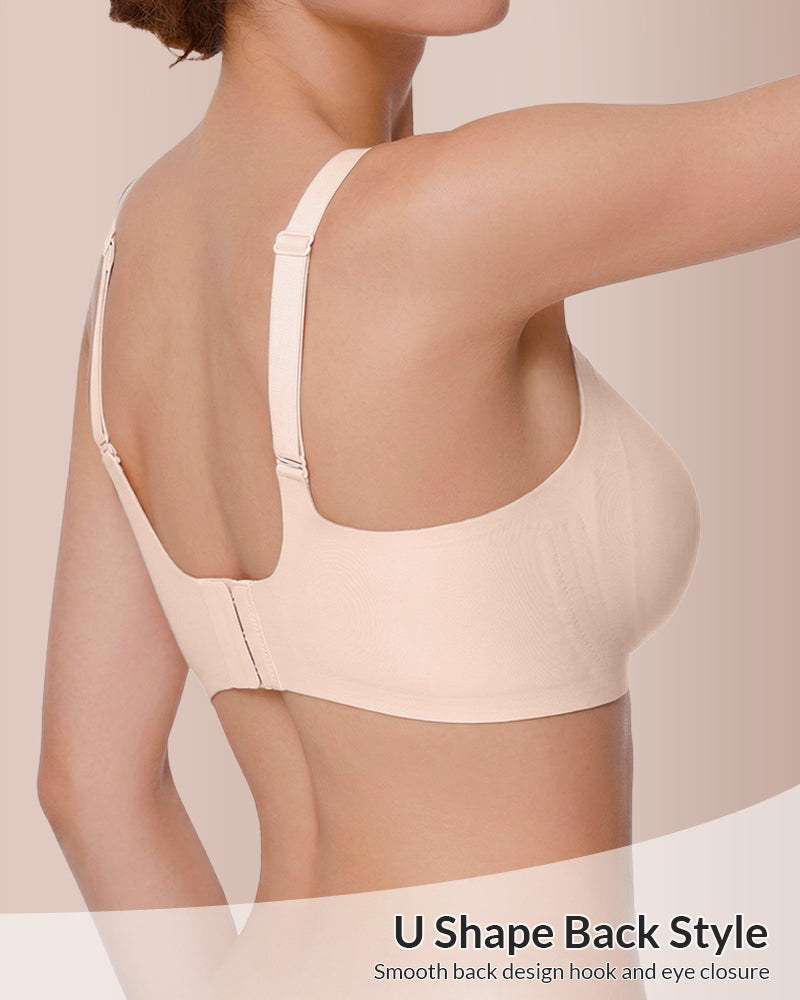 Wireless Push-Up Bra with Jelly Lift Support, Seamless Comfort