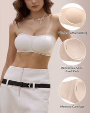 Wireless Padded Bandeau Bra – Strapless, Seamless Comfort