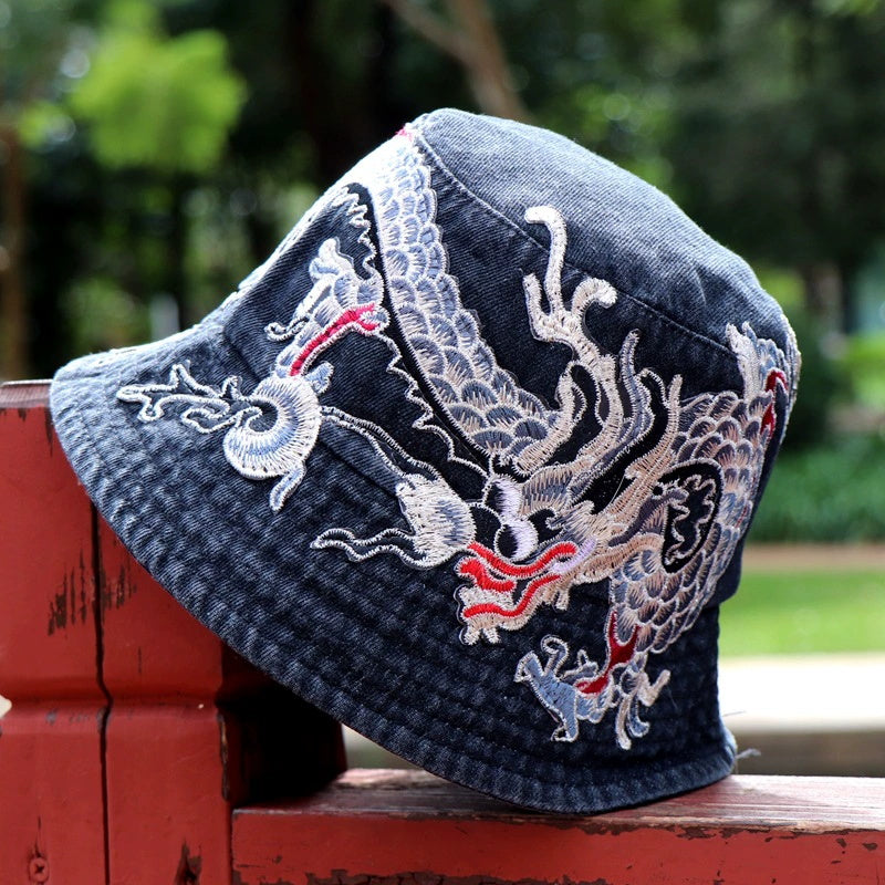 Embroidered Denim Bucket Hat | Ethnic Style