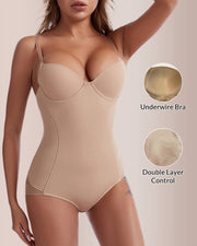 Built-In Bra Sculpt & Lift Seamless Shapewear Bodysuit