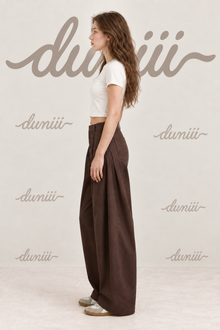 Duniii Pleated Barrel-Leg Pants