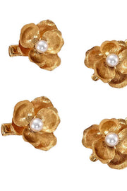 Pince à cheveux fleur de perles – Style cour vintage
