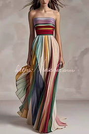 Off-Shoulder Maxi Dress – Slim Fit Sleeveless Party Gown