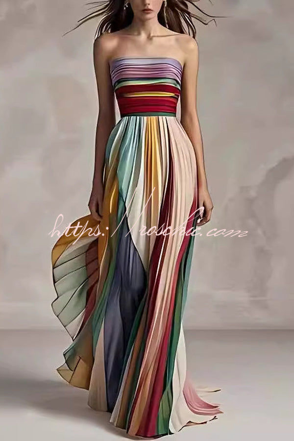 Robe longue à épaules dénudées – Robe de soirée coupe ajustée sans manches