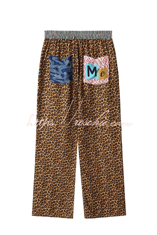Tiger Print Long Sleeve Shirt and Pants Set – Loose Fit