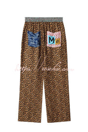 Tiger Print Long Sleeve Shirt and Pants Set – Loose Fit