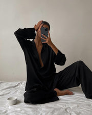 Faux Ice Silk Pajama Set